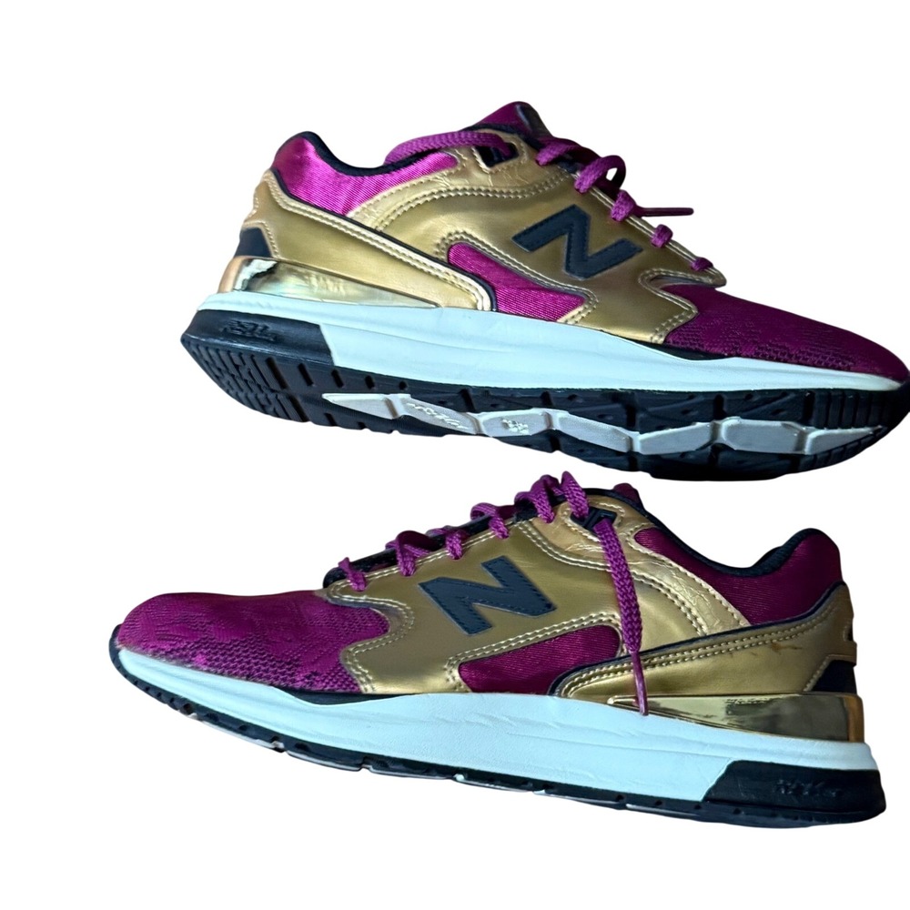 New Balance 1550 RevLite Magenta Gold Metallic Running Sneakers Womens Size 7.5 - Picture 5 of 6
